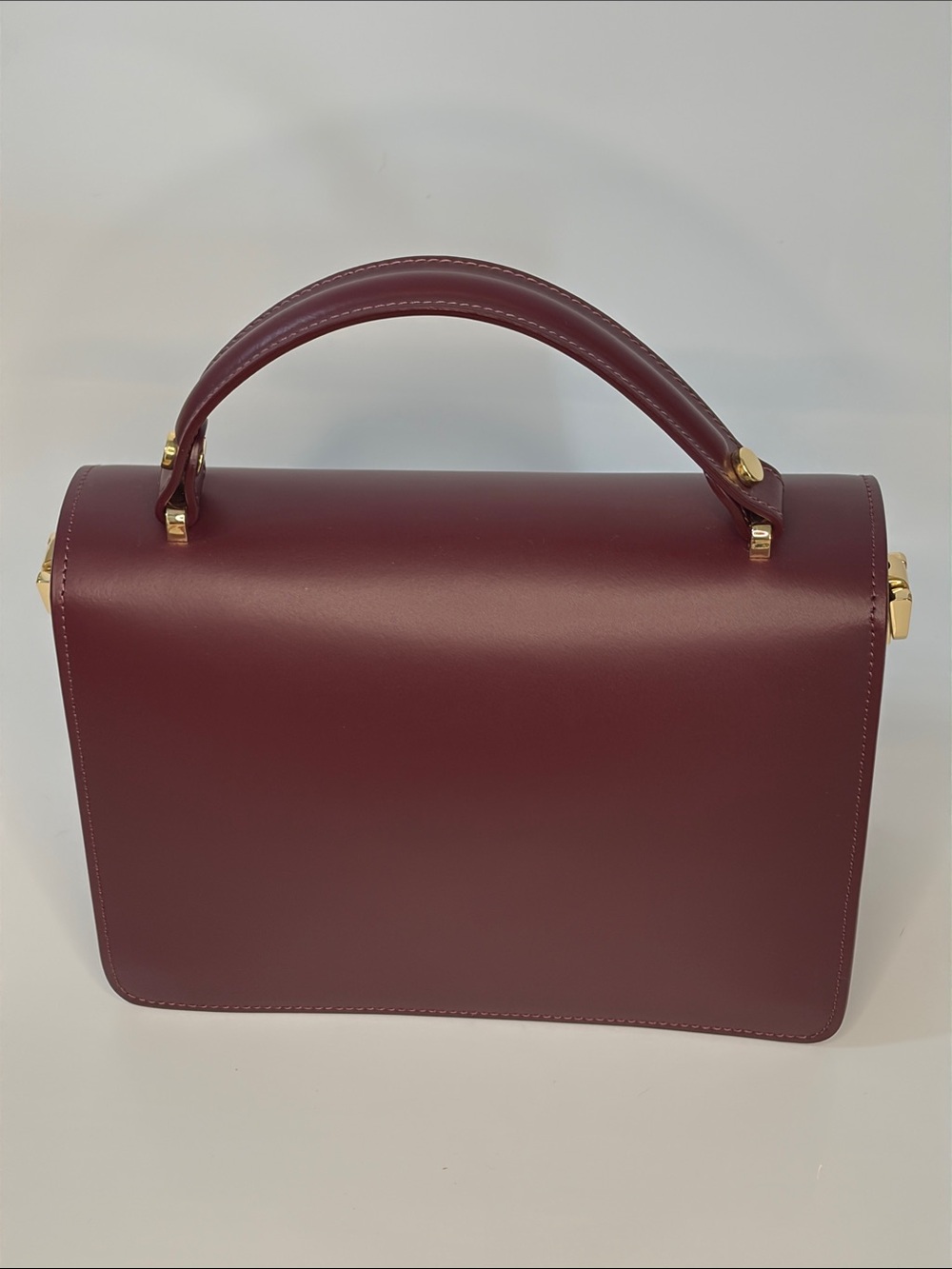 Maison Rinceau Bordeaux Petit Apollon Leather Top-Handle Bag - Picture 2 of 11